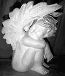 Angel with Rose statue
