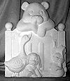 Bear on Gate Wall Art Plaque