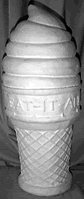 Plastercraft Ice Cream Cone Bank statue