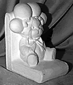 Plastercraft Bear with Balloons Bookend statue