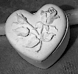 Plastercraft Rose Heart Jewelry Box
