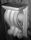 Beaded with Shelf Drapery  Bracket