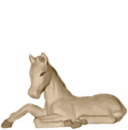 Colt Lying Down Plaster Statue Large