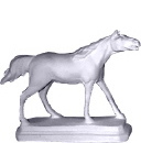 Horse on Base Plaster Statue