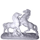 Fighting Stallions Plaster Statue