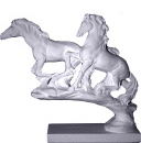 Horses on Cloud Plaster Statue