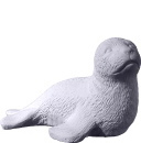 Seal Plaster Statue Left