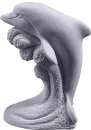 Single Dolphin Plaster Statue