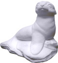 Seal on Rock Plaster Statue