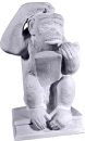 Monkey Reading Plaster Statue