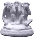 See no Evil Plaster Statue