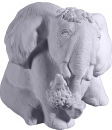Elephant Seated Plaster Statue