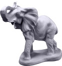 Elephant on Base Plaster Statue Large