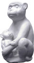 Monkey Family Plaster Statue