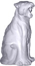Roaring Panther Plaster Statue Medium