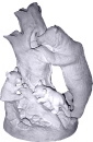 Honey Bear with Cubs Plaster Statue