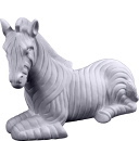 Zebra Lying Down Plaster Statue