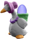 Goose with Hat Plaster Statue
