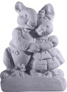 Bunnies in Love Plaster Statue