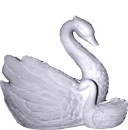 Swan Family Plaster Statue