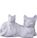 Cat Family Plaster Statue