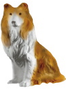 Collie Seated Medium Plaster Statue