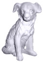 German Shepherd Pup Plaster Statue