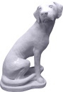 Labrador on Base Plaster Statue