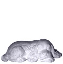 Spaniel Resting Plaster Statue