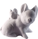 Pig with Baby Plaster Statue
