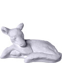 Miniature Deer Plaster Statue