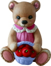 Picnic Bear Girl Plaster Statue