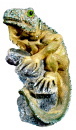 Lizard on Rock Plaster Statue