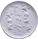 Now I Lay Me Down Round Plaster Plaque