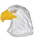 Eagle Head Plaster Bookend Set of Two