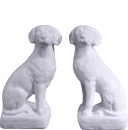 Dog Plaster Bookends Set of Two