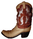 Cowboy Boot Unpainted Plaster Piggy Bank