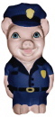 Policeman Pig Unpainted Plaster Piggy Bank