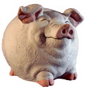 Tubby Pig Unpainted Plaster Piggy Bank