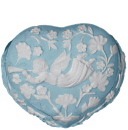 Angel with Flute Heart Unpainted Plaster Trinket or Jewelry Box