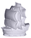 Ship Unpainted Plaster Trinket or Jewelry Box