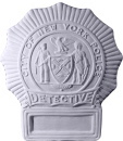 NY Police Detective Badge Plaster Plaque