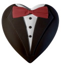 Tuxedo Heart Plaster Plaque