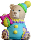 Party Clown Bear Plaster Statue
