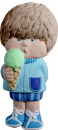 Boy with Ice Cream Cone Plaster Plaque