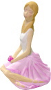 Ballet Girl Posing on Floor Plaster Statue