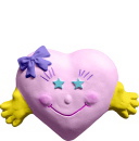 Happy Heart Girl Plaster Plaque
