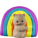 Bear holding Rainbow Plaster Plaque