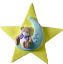 Star with Bear on Moon Plaster Plaque