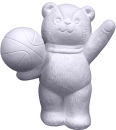 Basketball Bear Plaster Statue